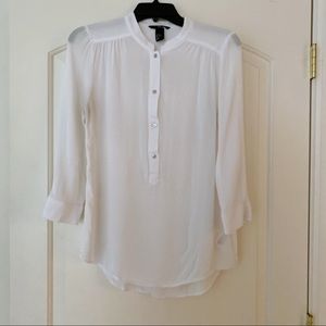 H&M white button blouse